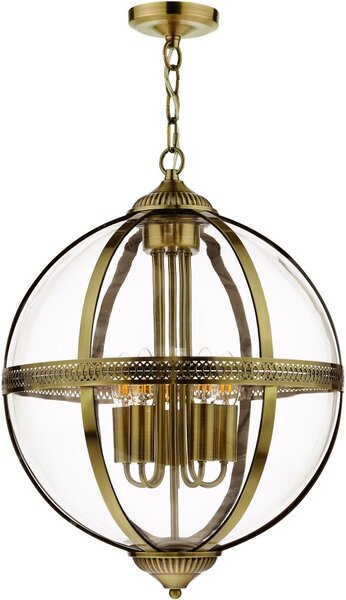 Dar Lighting vintage függeszték vanessa antik sárgaréz darvan0575