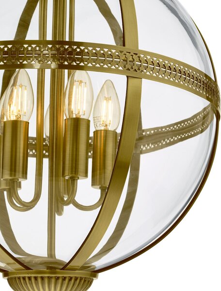 Dar Lighting vintage függeszték vanessa antik sárgaréz darvan0575