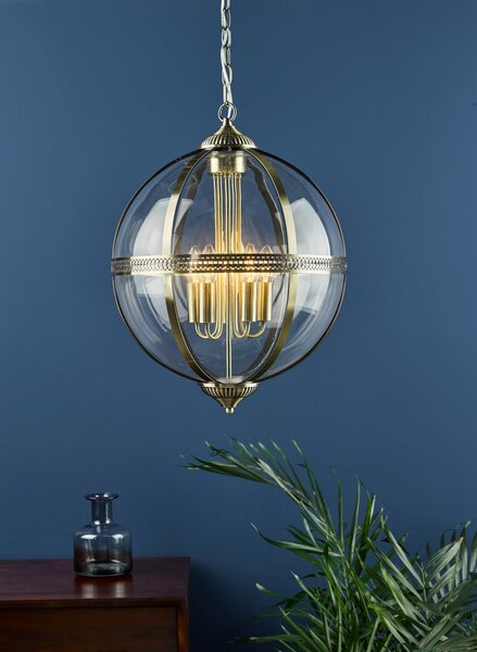 Dar Lighting vintage függeszték vanessa antik sárgaréz darvan0575