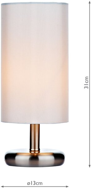 Dar Lighting modern asztali lámpa tico szatén króm dartic4133