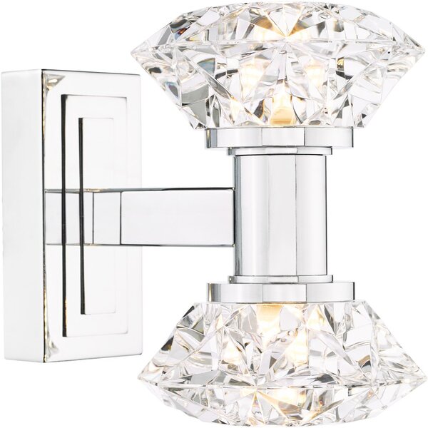 Dar Lighting glamour modern fali lámpa tiana csiszolt króm dartia0950