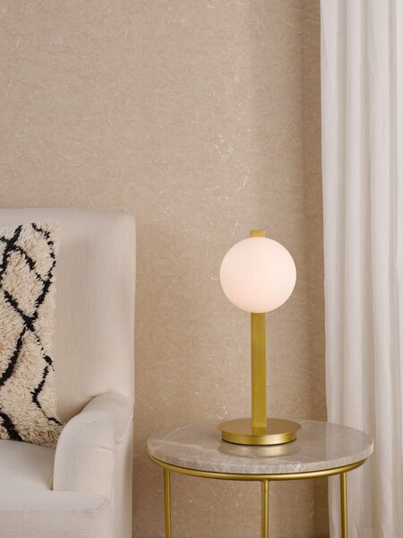 Dar Lighting modern asztali lámpa tauri fehér arany dartau4235
