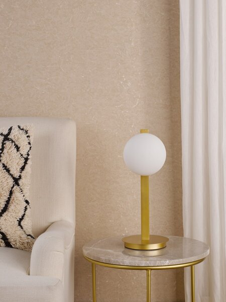Dar Lighting modern asztali lámpa tauri fehér arany dartau4235