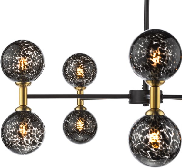 Dar Lighting modern mennyezeti lámpa takara matt fekete dartak2354-21