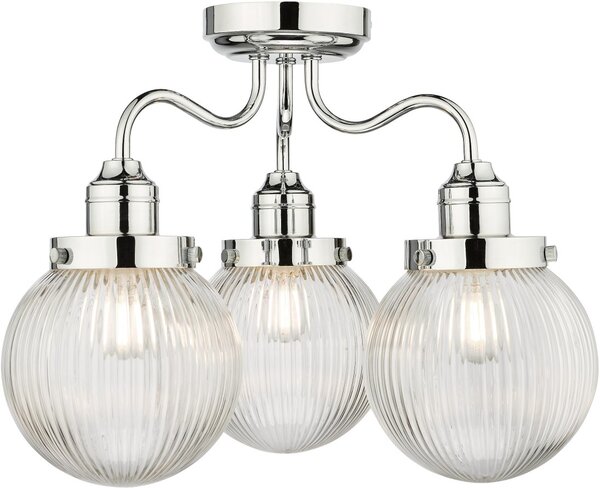Dar Lighting modern mennyezeti lámpa tamara csiszolt króm dartam5350-ip44