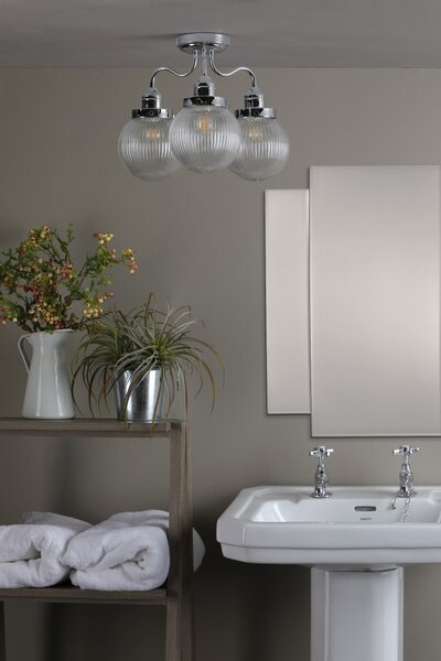 Dar Lighting modern mennyezeti lámpa tamara csiszolt króm dartam5350-ip44
