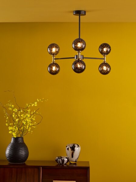 Dar Lighting modern mennyezeti lámpa takara matt fekete dartak0654-21