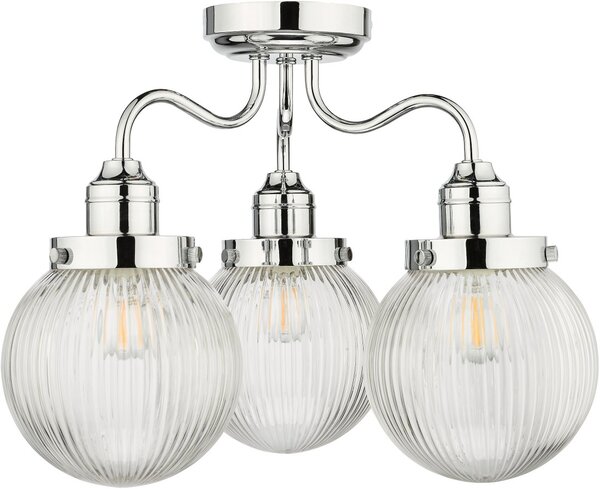 Dar Lighting modern mennyezeti lámpa tamara csiszolt króm dartam5350-ip44