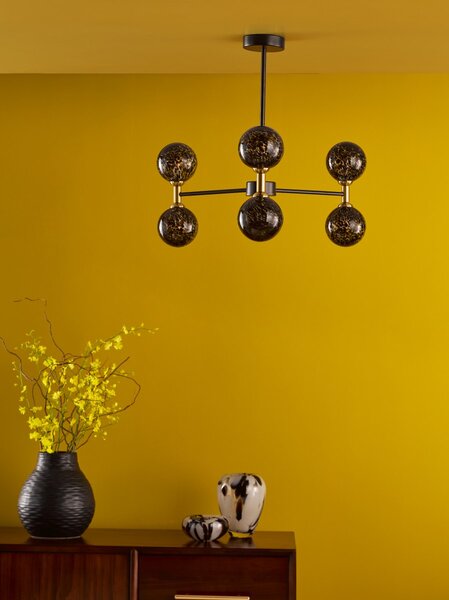Dar Lighting modern mennyezeti lámpa takara matt fekete dartak0654-21