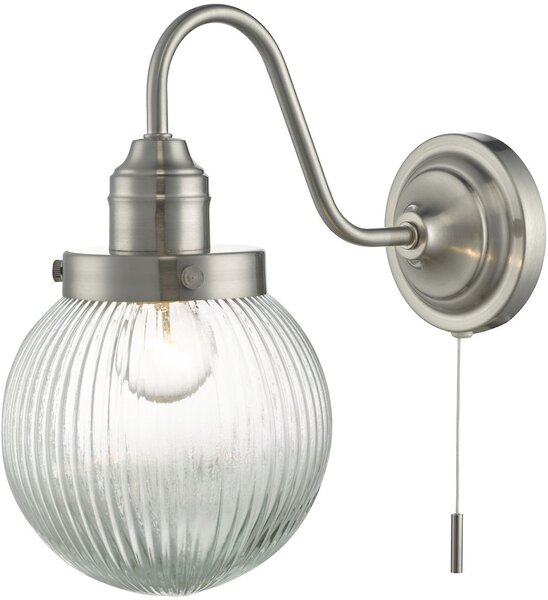 Dar Lighting modern fali lámpa tamara átlátszó szatén nikkel dartam0738