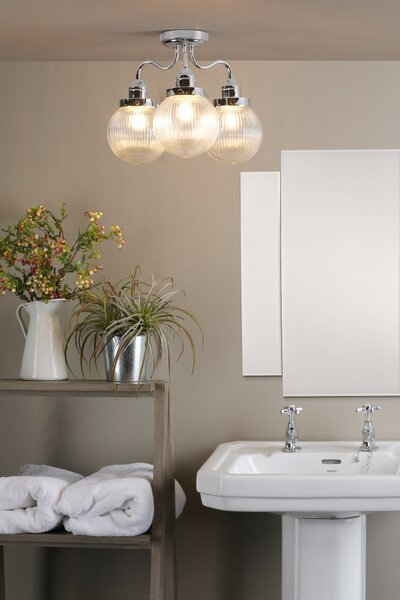 Dar Lighting modern mennyezeti lámpa tamara csiszolt króm dartam5350-ip44