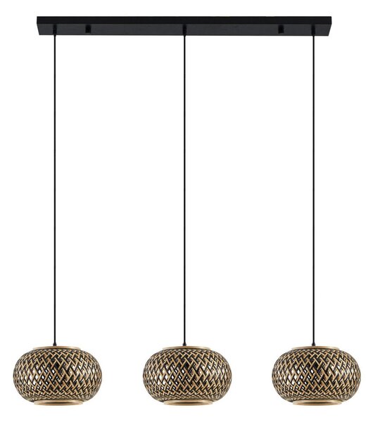 Függőlámpa Lindby, Nerys, dimmable, Fa, Konyha, Fa