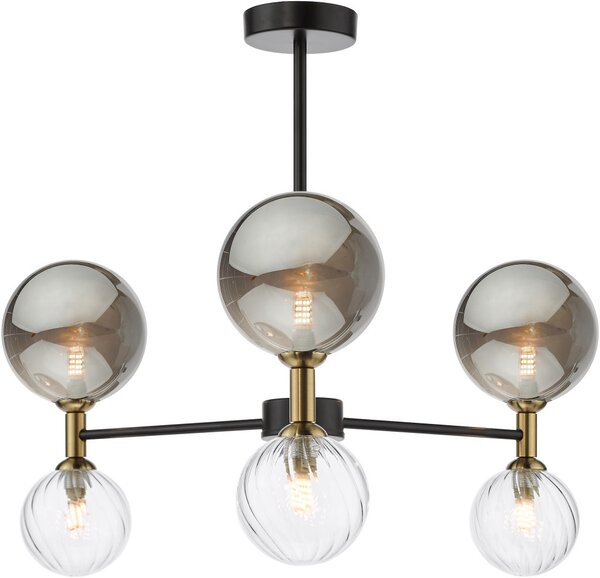 Dar Lighting modern mennyezeti lámpa takara matt fekete dartak0654-03-24