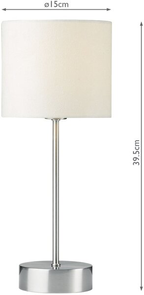 Dar Lighting modern asztali lámpa suzie szatén króm darsuz4033