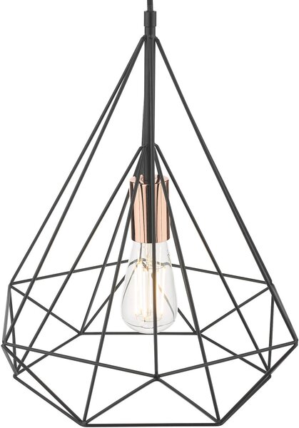 Dar Lighting vintage függeszték sword matt fekete réz darswo0122