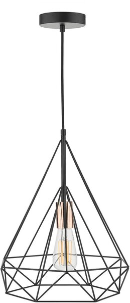 Dar Lighting vintage függeszték sword matt fekete réz darswo0122