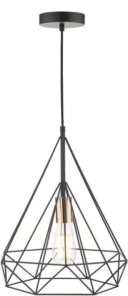 Dar Lighting vintage függeszték sword matt fekete réz darswo0122