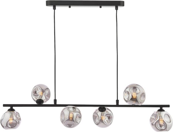 Dar Lighting modern függeszték spiral matt fekete füstös darspi6422-28