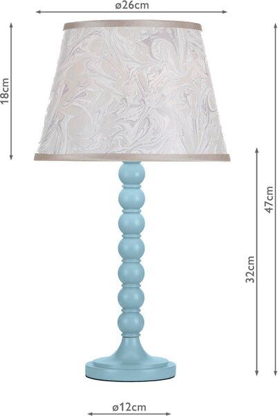 Dar Lighting modern asztali lámpa spool kék darspo4223