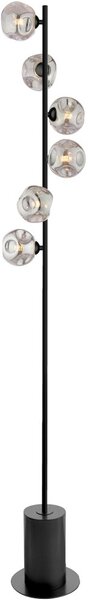 Dar Lighting modern állólámpa spiral matt fekete füstös darspi4922-28