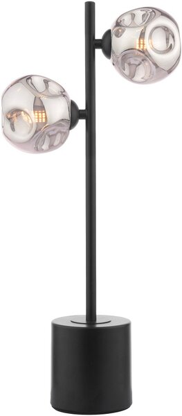 Dar Lighting modern asztali lámpa spiral matt fekete füstös darspi4222-28