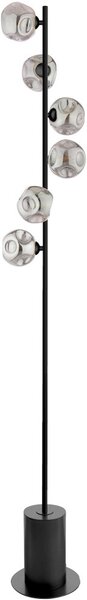 Dar Lighting modern állólámpa spiral matt fekete füstös darspi4922-28