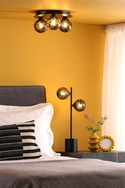 Dar Lighting modern asztali lámpa spiral matt fekete darspi4222-21