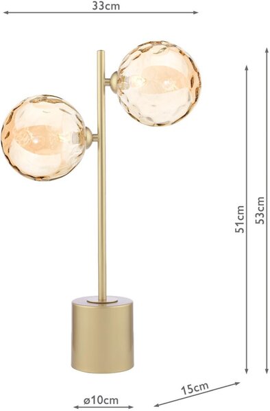 Dar Lighting glamour modern asztali lámpa spiral pezsgő arany darspi4235-11