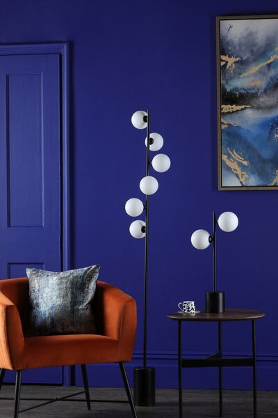 Dar Lighting modern állólámpa spiral fehér matt fekete darspi4922-02