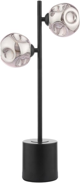 Dar Lighting modern asztali lámpa spiral matt fekete füstös darspi4222-28