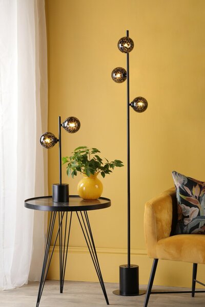 Dar Lighting modern asztali lámpa spiral matt fekete darspi4222-21