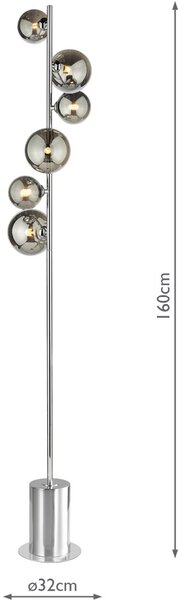 Dar Lighting modern állólámpa spiral csiszolt króm darspi4950-01-24