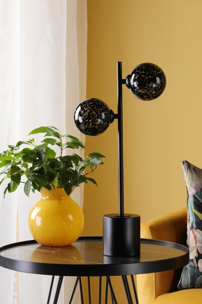 Dar Lighting modern asztali lámpa spiral matt fekete darspi4222-21