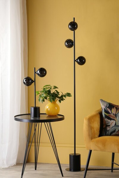 Dar Lighting modern asztali lámpa spiral matt fekete darspi4222-21
