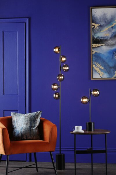Dar Lighting modern asztali lámpa spiral matt fekete darspi4222-01