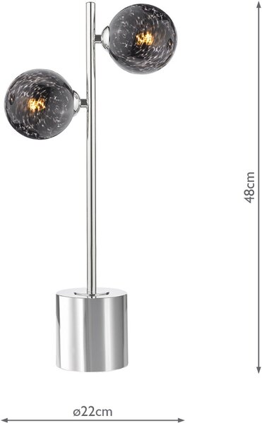Dar Lighting modern asztali lámpa spiral csiszolt króm darspi4250-21