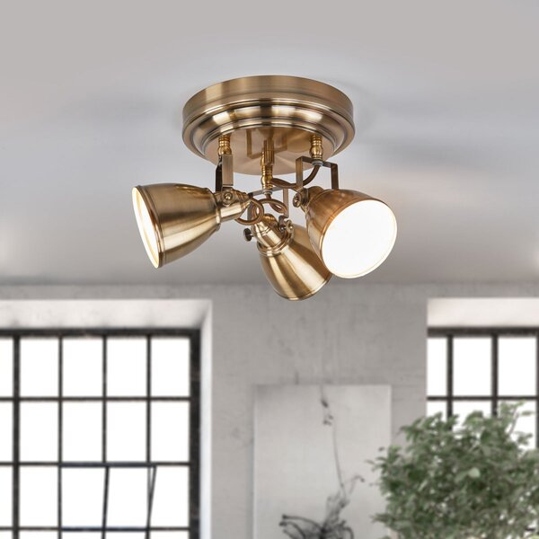 Mennyezeti Lámpa Markslöjd, FJÄLLBACKA, dimmable, Bronz / Öreg Sárgaréz, Nappali, Fém, Antik