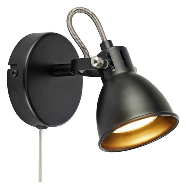 Fali Lámpa Markslöjd, Fekete, Nappali, Fém