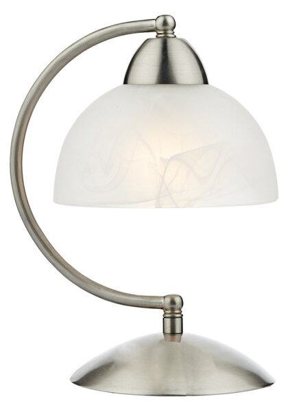 Dar Lighting klasszikus asztali lámpa saxby szatén króm darsax4046