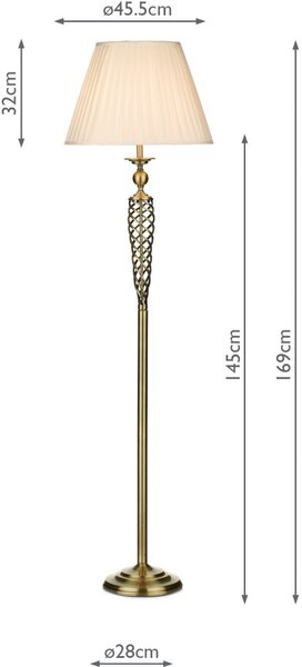 Dar Lighting glamour modern állólámpa siam antik sárgaréz darsia4975