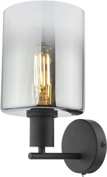 Dar Lighting vintage fali lámpa savannah matt fekete darsav0722