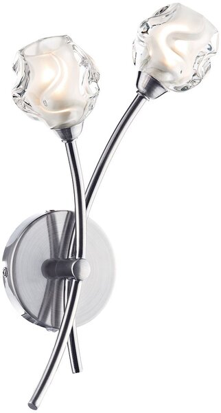 Dar Lighting glamour modern fali lámpa seattle átlátszó szatén króm darsea0946