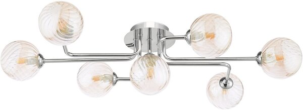 Dar Lighting modern mennyezeti lámpa reyna borostyán csiszolt króm darrey3450-25