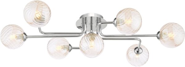 Dar Lighting modern mennyezeti lámpa reyna borostyán csiszolt króm darrey3450-25