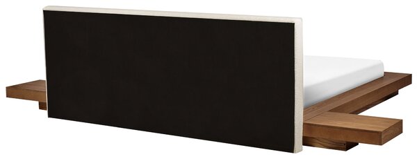 Ágy LED világítással Buklé ZEN 180 x 200 cm LED Természetes kőris