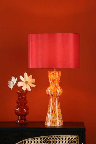 Dar Lighting glamour modern asztali lámpa rheneas piros darrhe4225