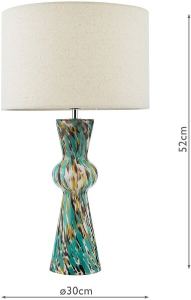 Dar Lighting glamour modern asztali lámpa rheneas kék darrhe4223