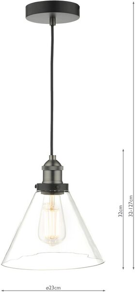 Dar Lighting loft függeszték ray antik nikkel darray0138
