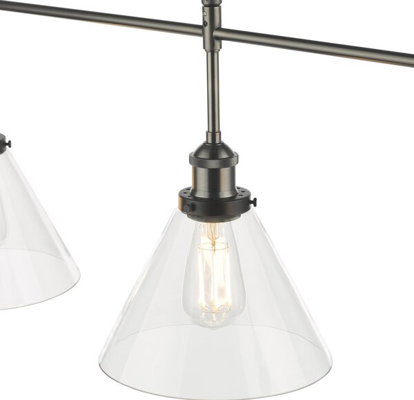 Dar Lighting loft mennyezeti lámpa ray antik nikkel darray0338