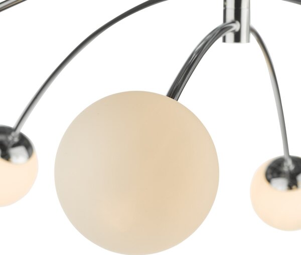 Dar Lighting modern mennyezeti lámpa puglia fehér csiszolt króm darpug6450